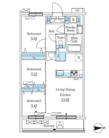 テラス上石神井ウエストの物件間取画像